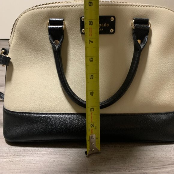 Kate Spade | Women's Two Tone Leather Satchel Purse Handbag - Picture 12 of 13
